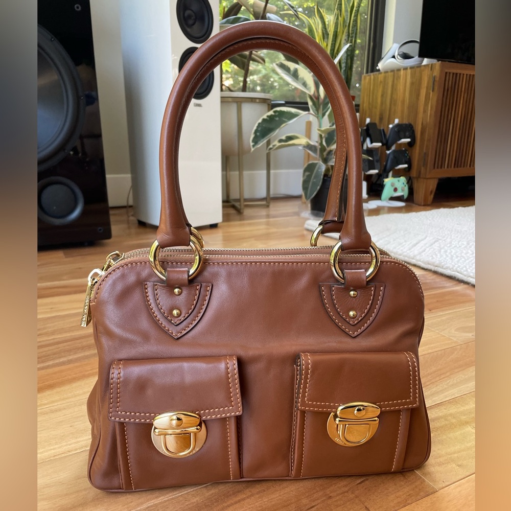 Marc Jacobs Blake Classic Handbag tan leather like new